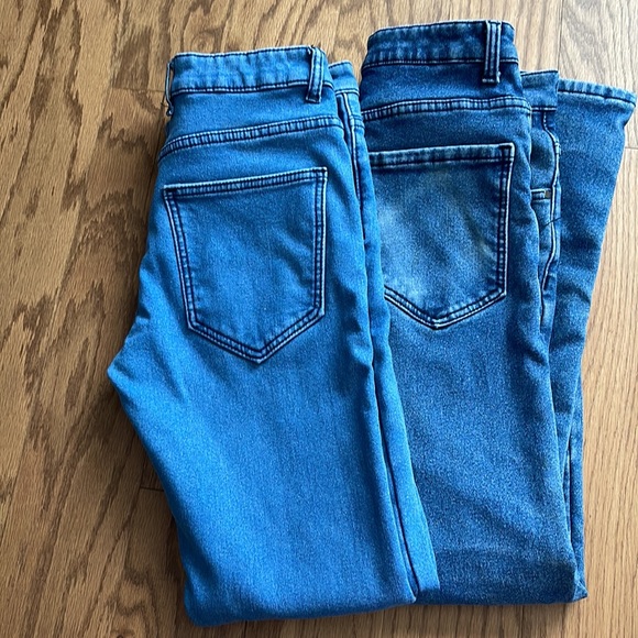 Men's High Waist Fleece Lined Skinny Jeans / Size: 28 / Color: Blue Denim - Picture 2 of 13